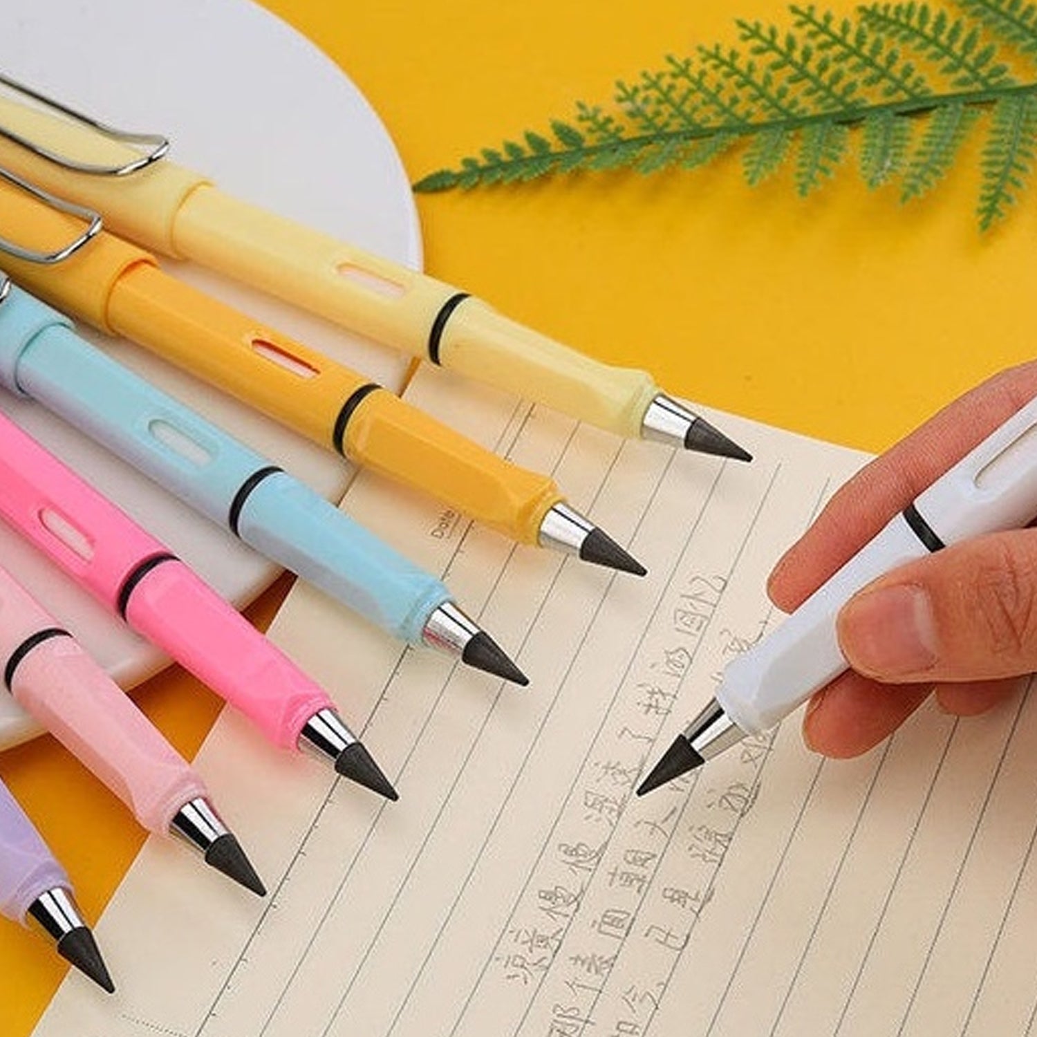 2-in-1 Everlasting Magic Pencil with Replaceable Eraser (1 Pc / Mix Color)