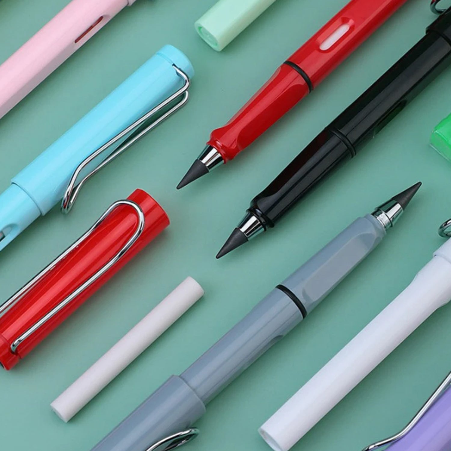 2-in-1 Everlasting Magic Pencil with Replaceable Eraser (1 Pc / Mix Color)