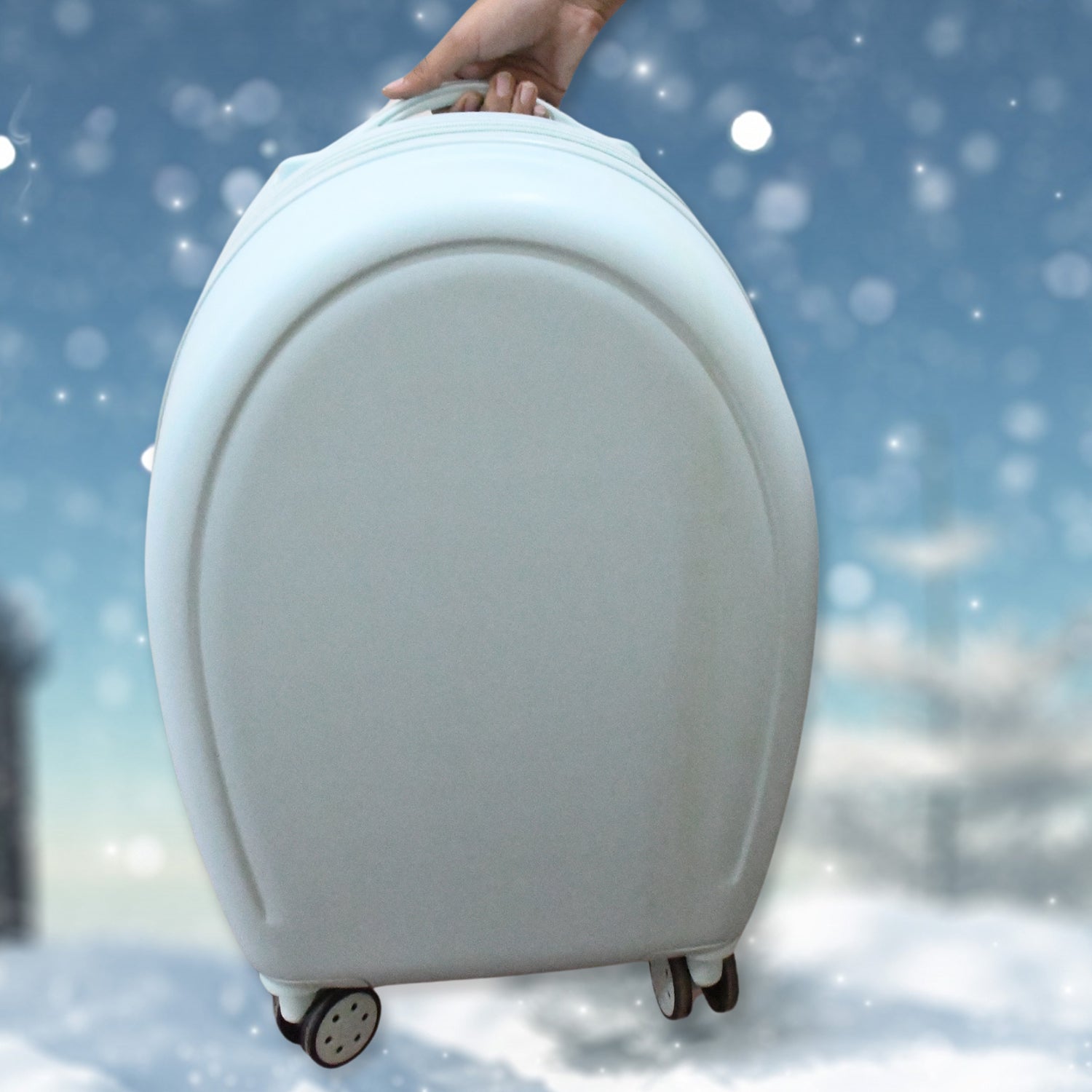 17849 Suitcase For Kids, Girls Green Small Cabin Hard Cover Holiday Carry On Trolley with Extendable Handle, Children&