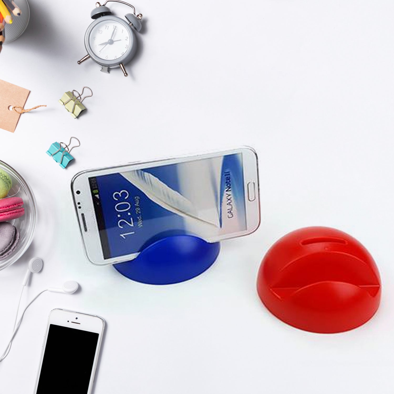 Plastic Phone Holder Stand with Coin Bank