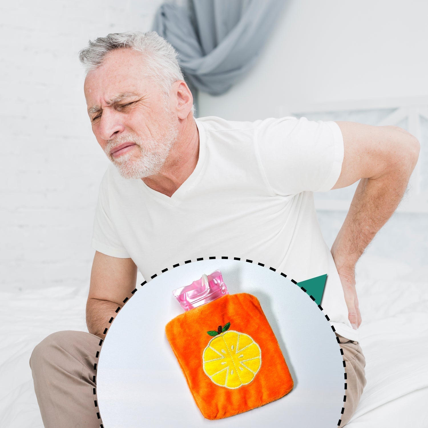 Orange hot water bag