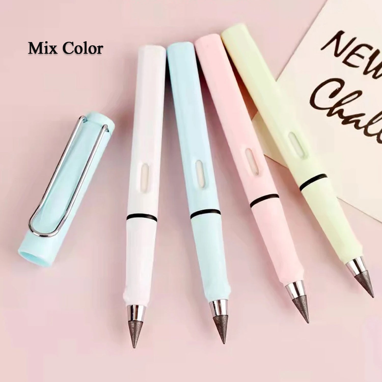 2-in-1 Everlasting Magic Pencil with Replaceable Eraser (1 Pc / Mix Color)