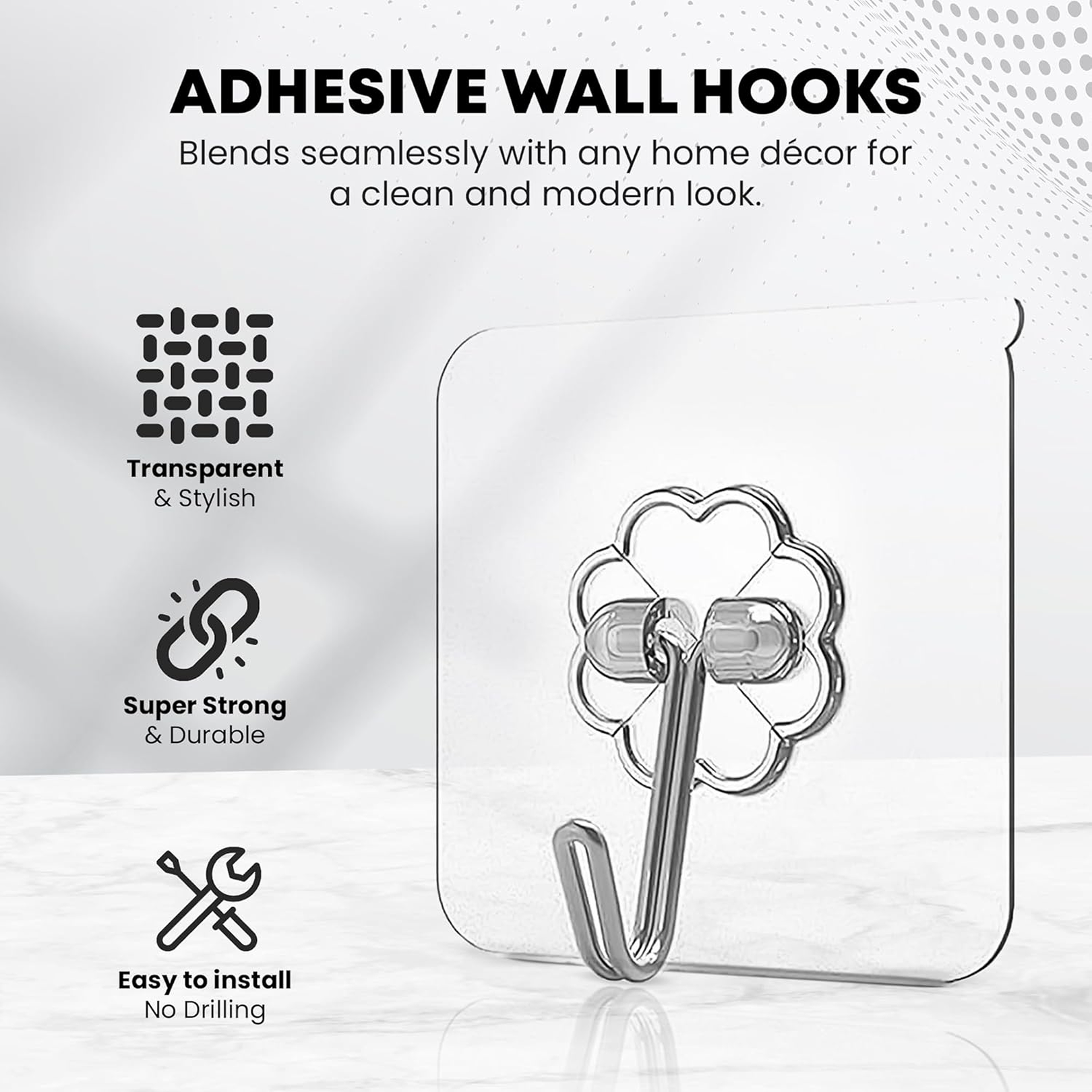 Multipurpose Strong Small Stainless Steel Adhesive Wall Hooks