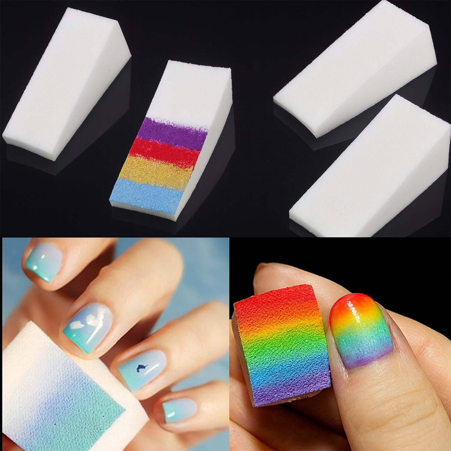 10 Pcs Nail Buffer Blocks – Professional Manicure & Pedicure Nail Polishing Sponge