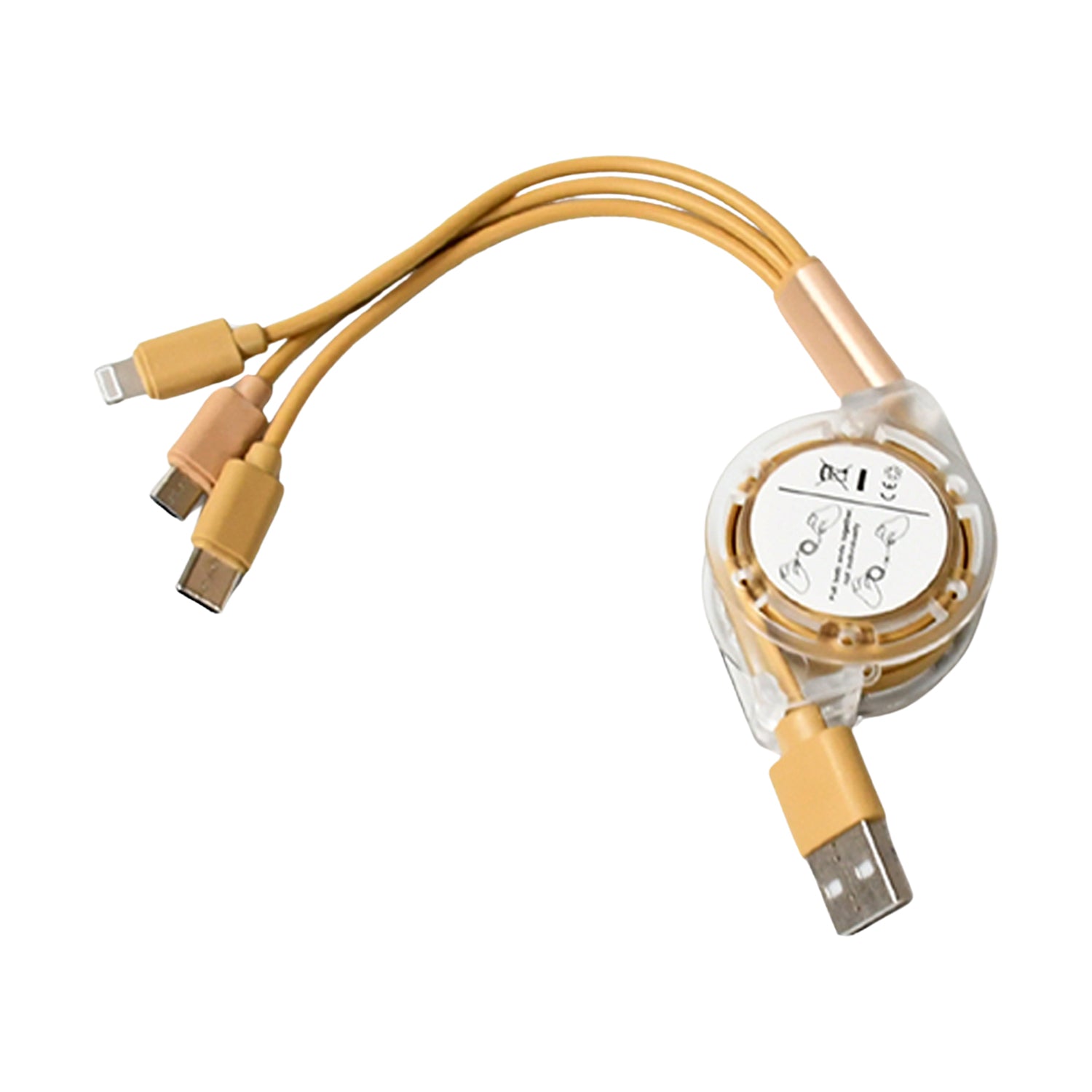 Retractable 3-in-1 Charger Cable for Phones &amp; Android (1 Pc, Multi-USB)