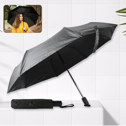 2 Fold Manual Umbrella – Wind, Sun &amp; Rainproof with Steel Shaft &amp; Wrist Strap