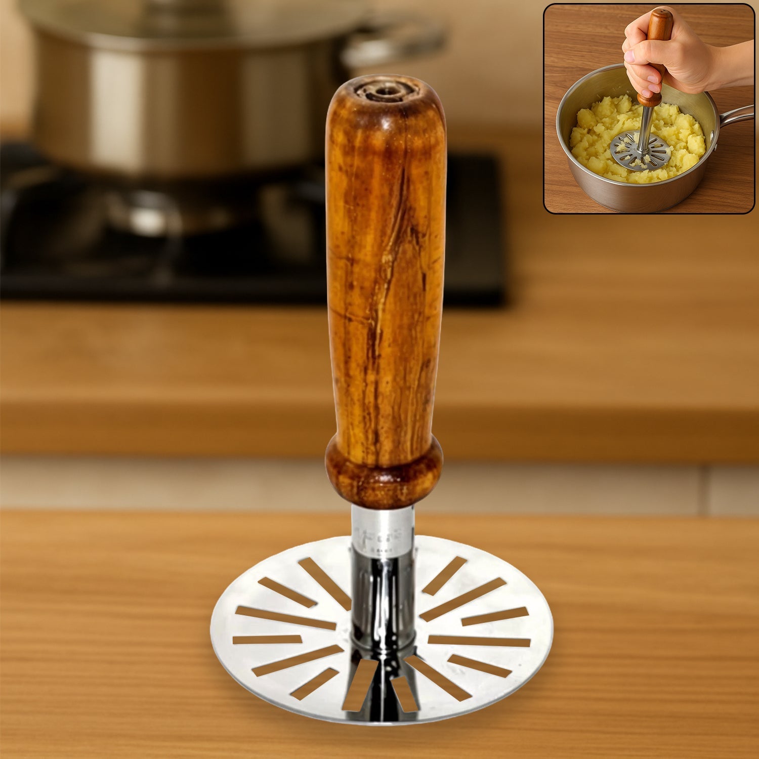 Pavbhaji Masher – Strong Kitchen Tool for Mashing Pavbhaji &amp; Vegetables