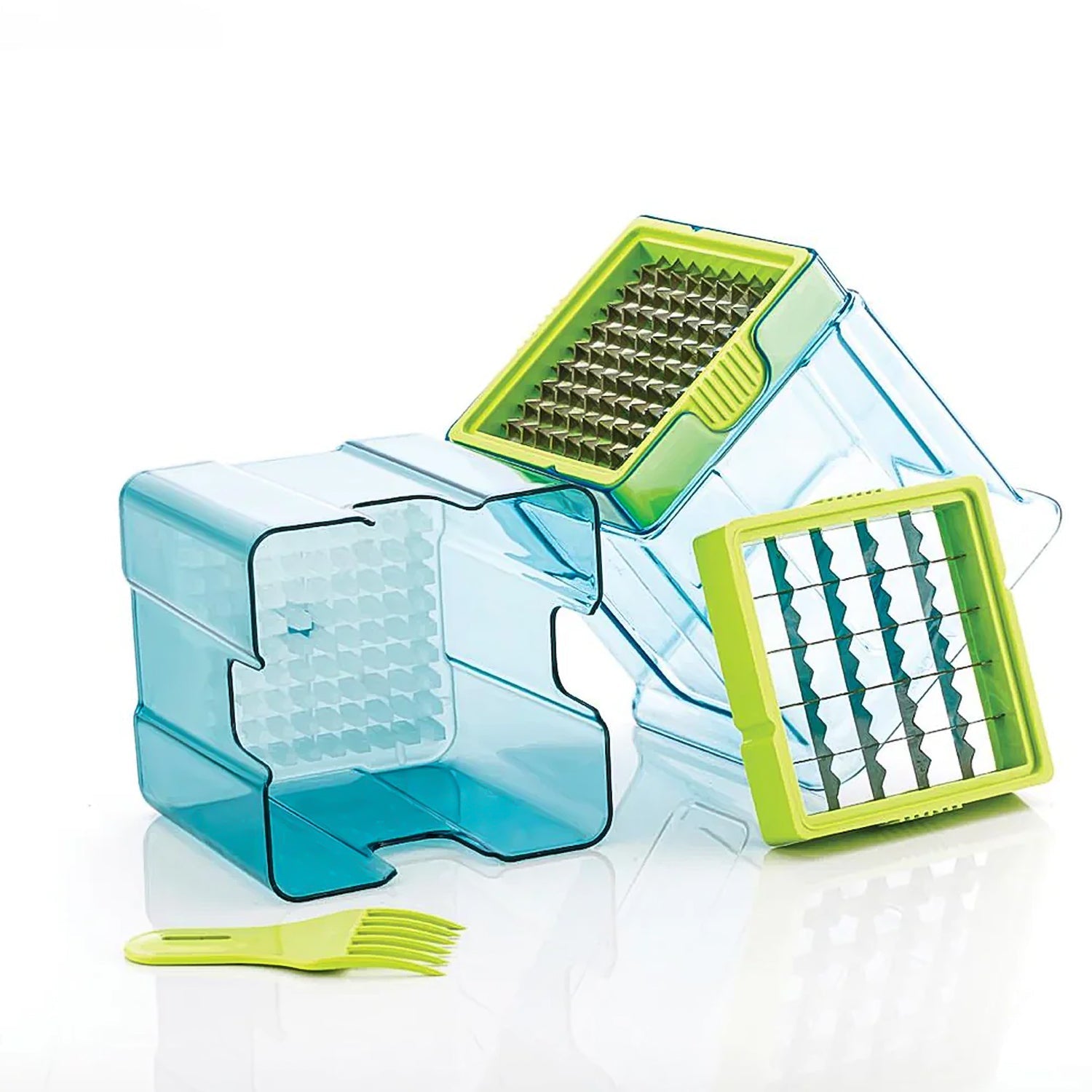 2-in-1 Potato Chipper &amp; Slicer – French Fries Maker with Two-Blade Cutter (1 Pc)