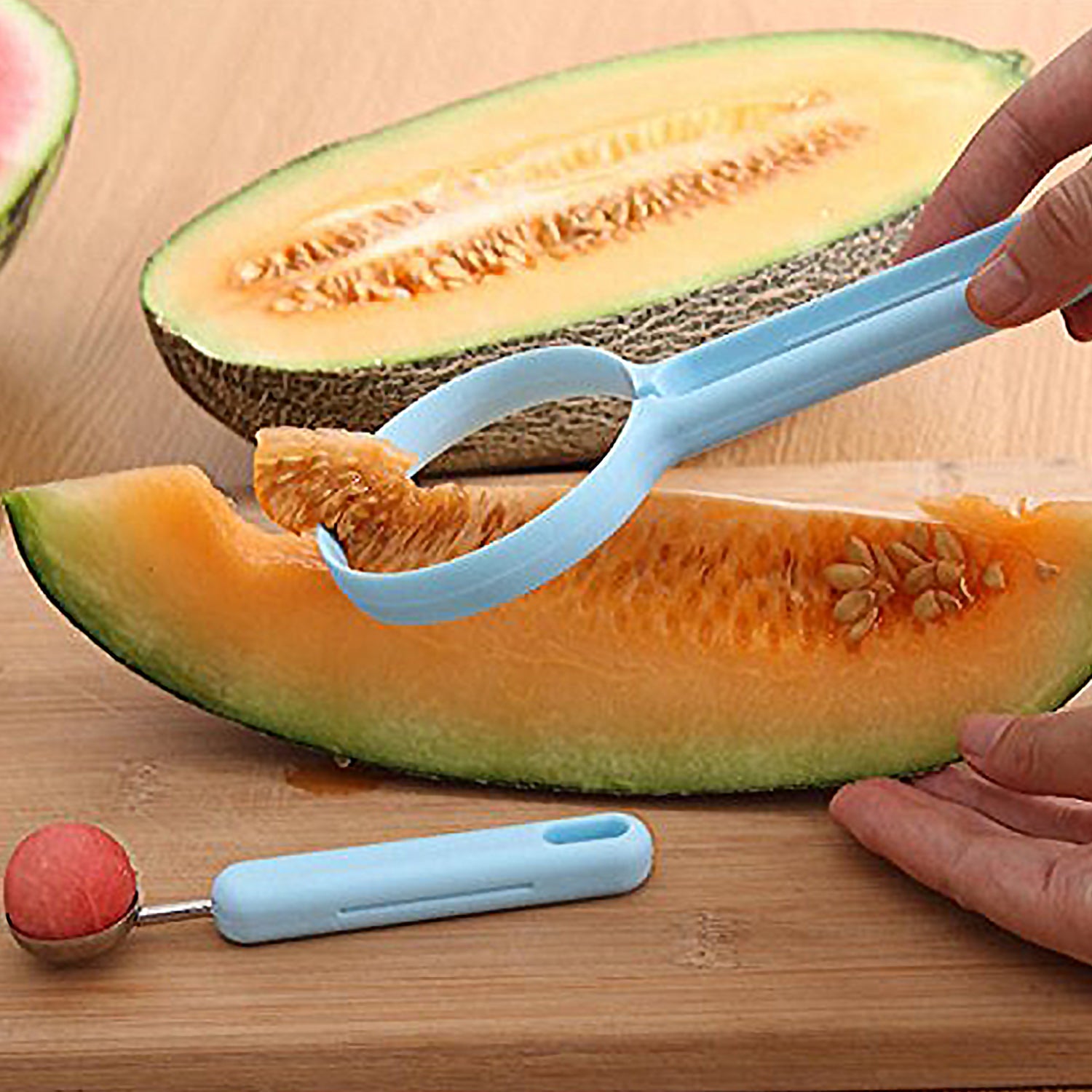 2-in-1 Fruit Peeler &amp; Baller for Avocado &amp; Watermelon (1 Pc, Kitchen)