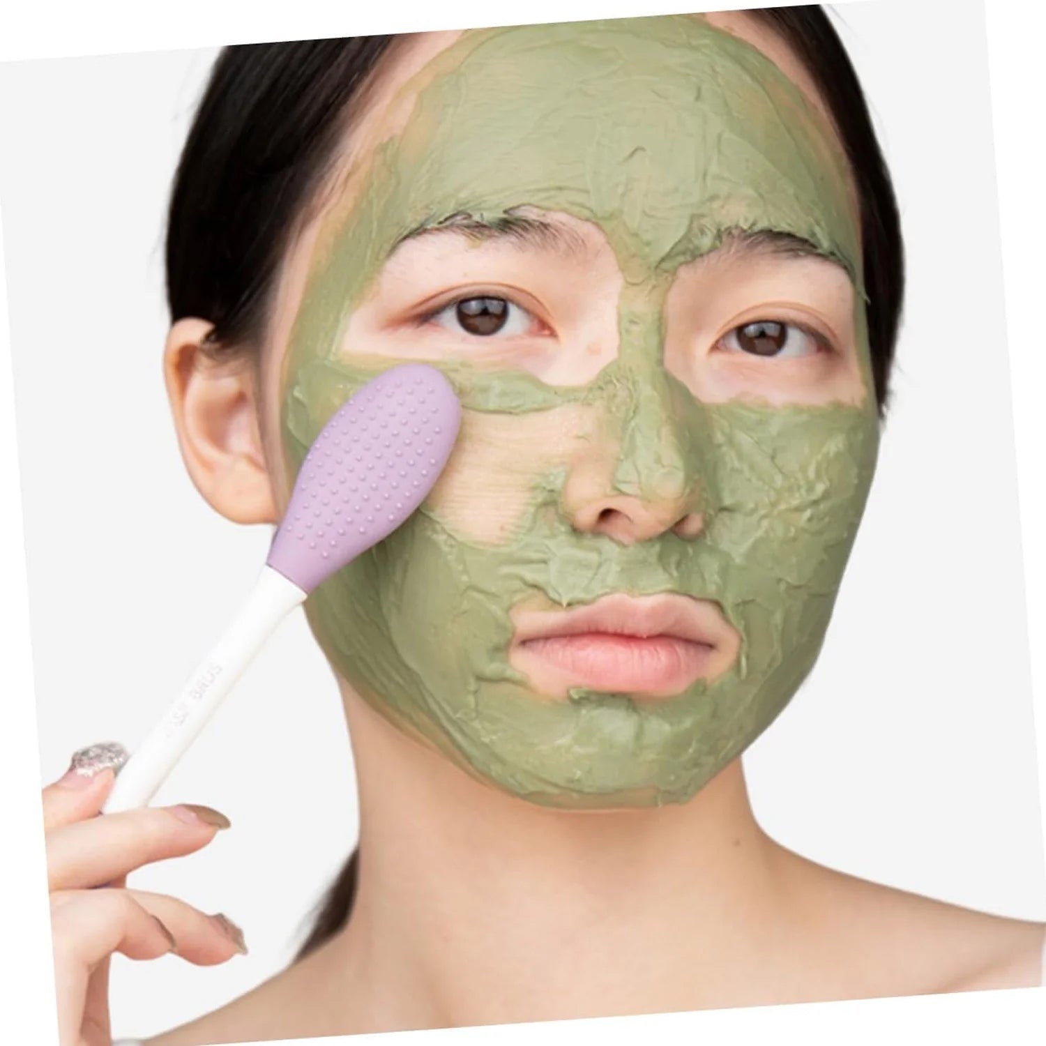 2-in-1 Silicone Mask Brush for Cleansing &amp; Mud Mask Application