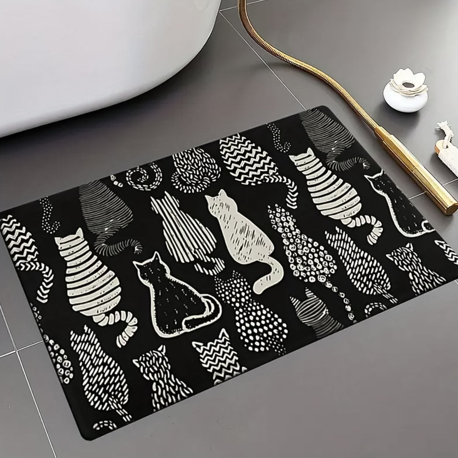 2 Pc Kitchen Floor Mat Set (40x60 cm &amp; 45x120 cm)
