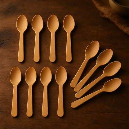 110mm Wooden Tea Spoon – 30 Pcs Pack
