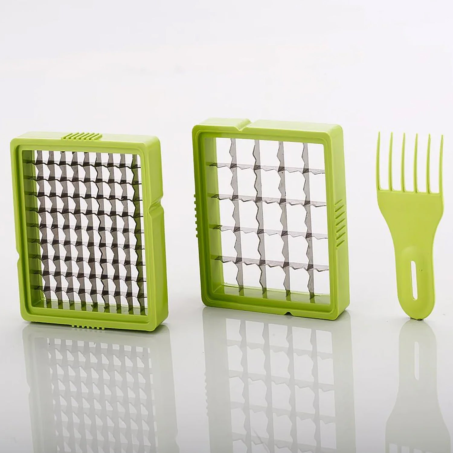 2-in-1 Potato Chipper &amp; Slicer – French Fries Maker with Two-Blade Cutter (1 Pc)