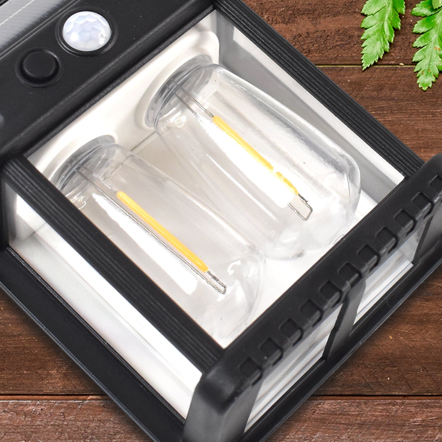 18W Solar Wall Double Lights / Lamp with 2 Modes &amp; Motion Sensor (1 Pc)