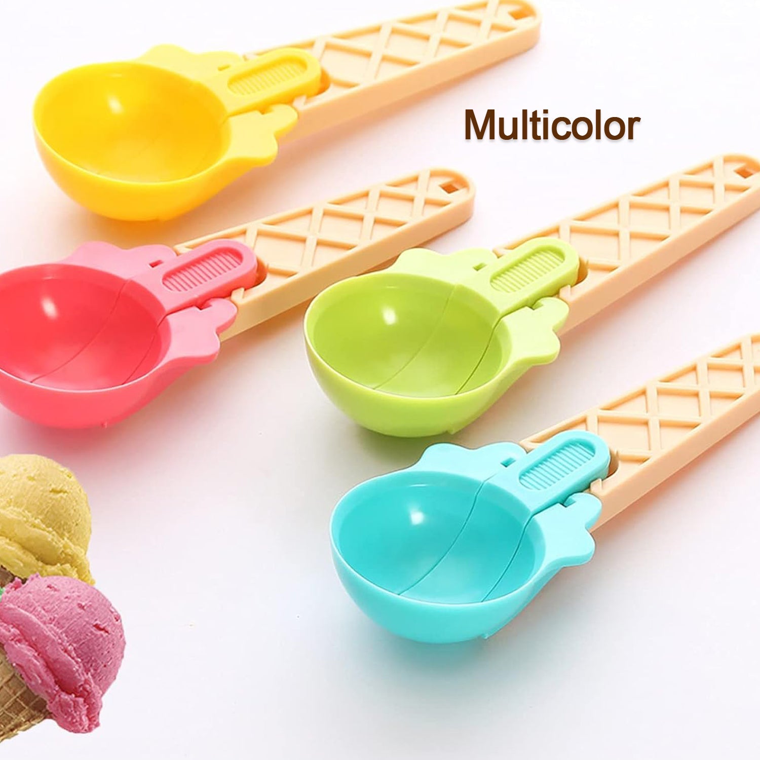 2-Piece Plastic Ice Cream &amp; Watermelon Scooper with Trigger Dipper