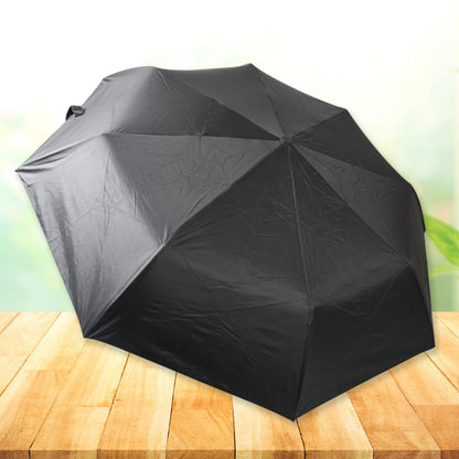 2 Fold Manual Umbrella – Wind, Sun &amp; Rainproof with Steel Shaft &amp; Wrist Strap