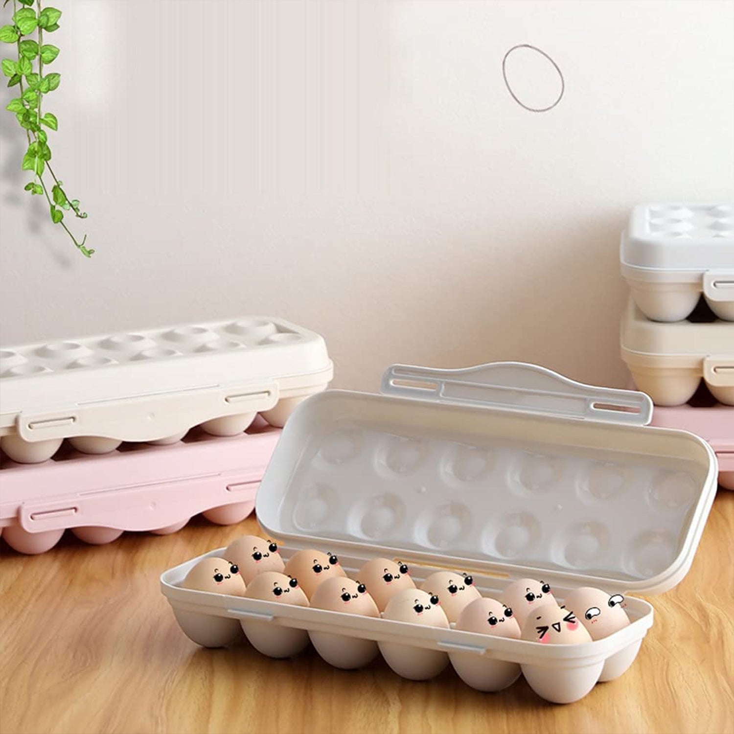 18 Grid Egg Holder Storage, Shock-Proof Egg Container with Buckle