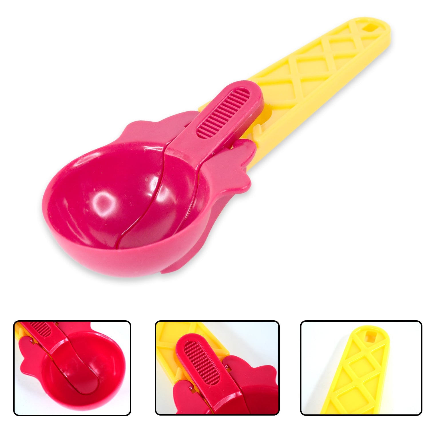 1-Piece Plastic Ice Cream &amp; Watermelon Scooper with Trigger Dipper