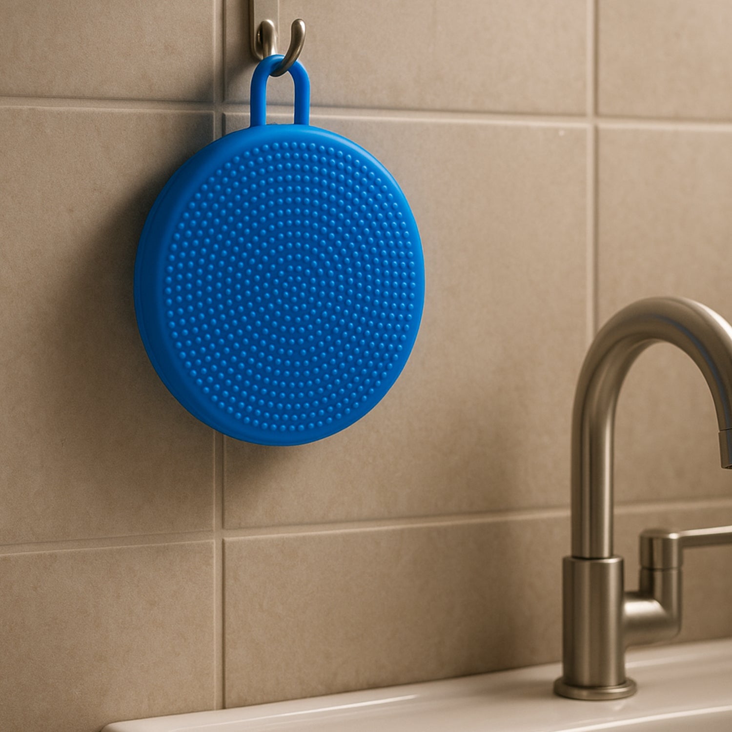 Silicone Dish Scrubber Sponge Mildew Free, Non Stick, Heat Resistant