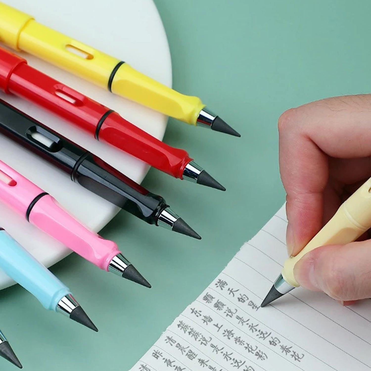 2-in-1 Everlasting Magic Pencil with Replaceable Eraser  (1 Pc / Mix Color)