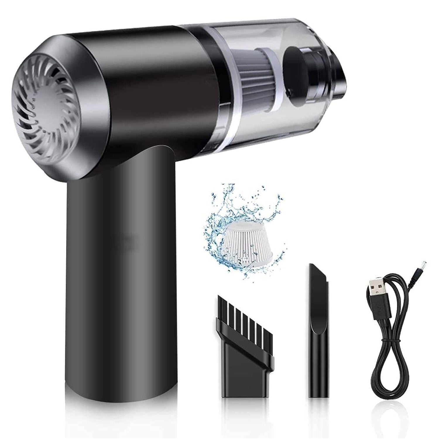 2 in 1 Wireless Vacuum Cleaner – 120W Handheld USB Rechargeable for Home &amp; Car (1 Pc)