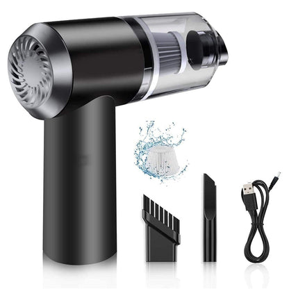 2 in 1 Wireless Vacuum Cleaner – 120W Handheld USB Rechargeable for Home &amp; Car (1 Pc)
