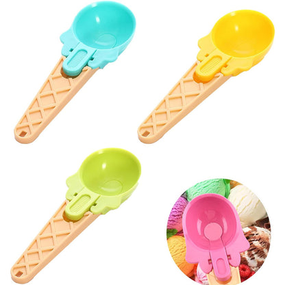 2-Piece Plastic Ice Cream &amp; Watermelon Scooper with Trigger Dipper
