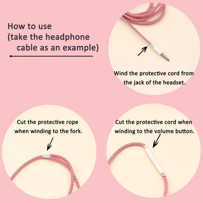 Metallic Cable Protector for Cords &amp; Headphones (Spiral Wrap)