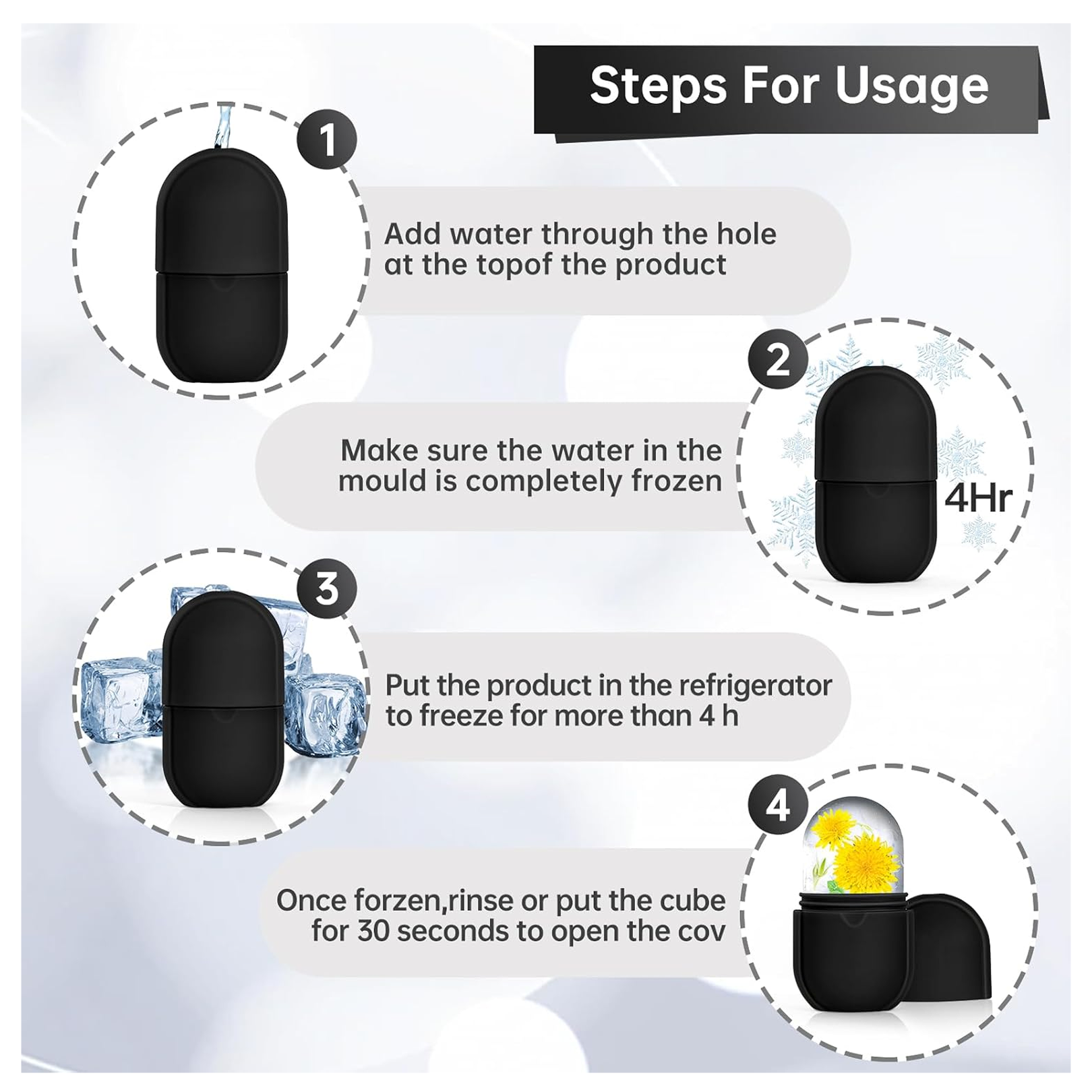 Beauty Ice Roller for Face &amp; Eye Massager (Reusable, Loose)