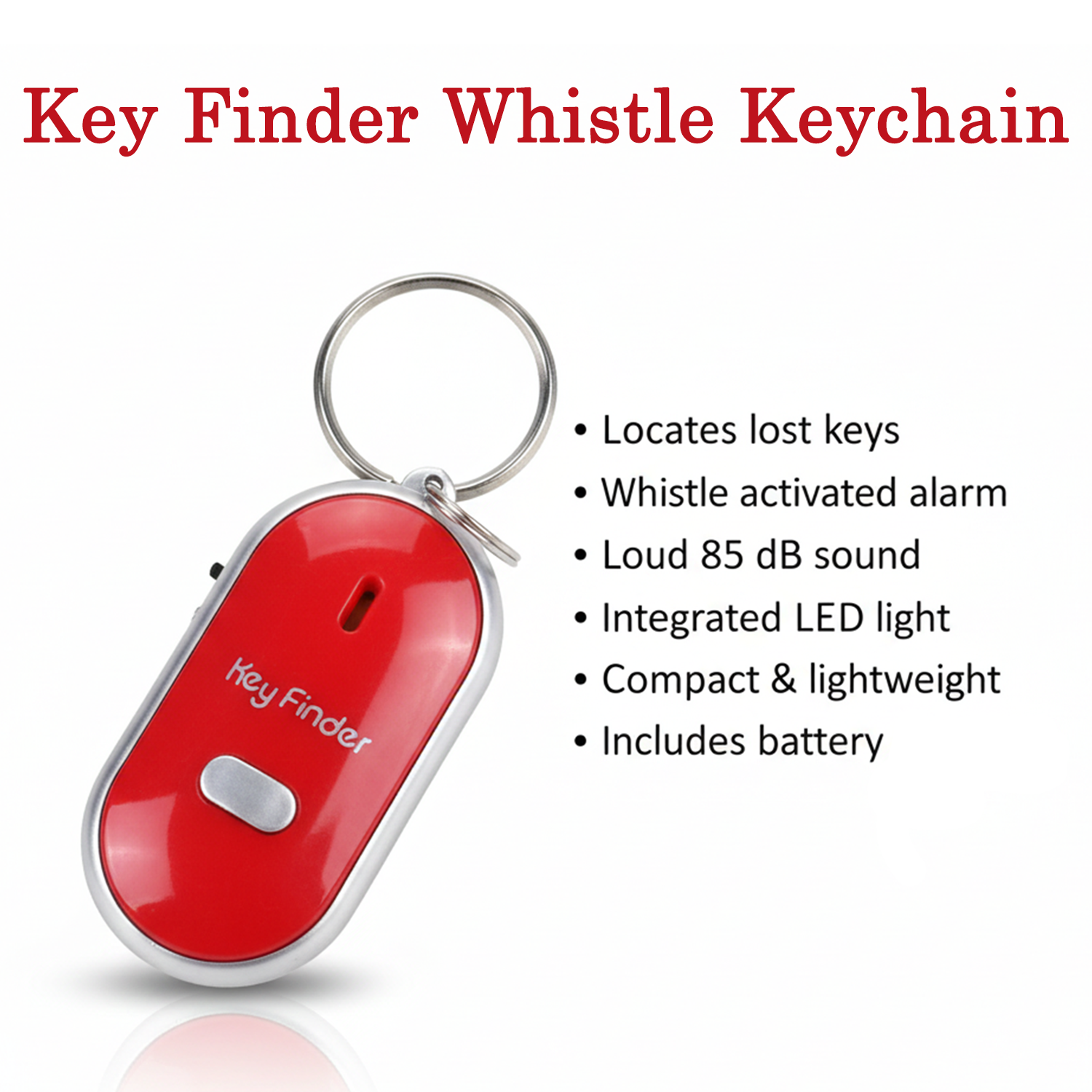 Key Finder Anti Key Lost Key Chain Whistle Induction (1 Pc)