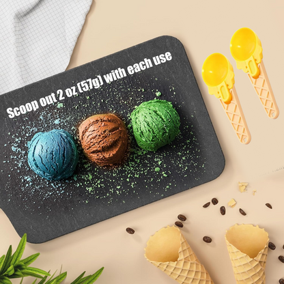 2-Piece Plastic Ice Cream &amp; Watermelon Scooper with Trigger Dipper