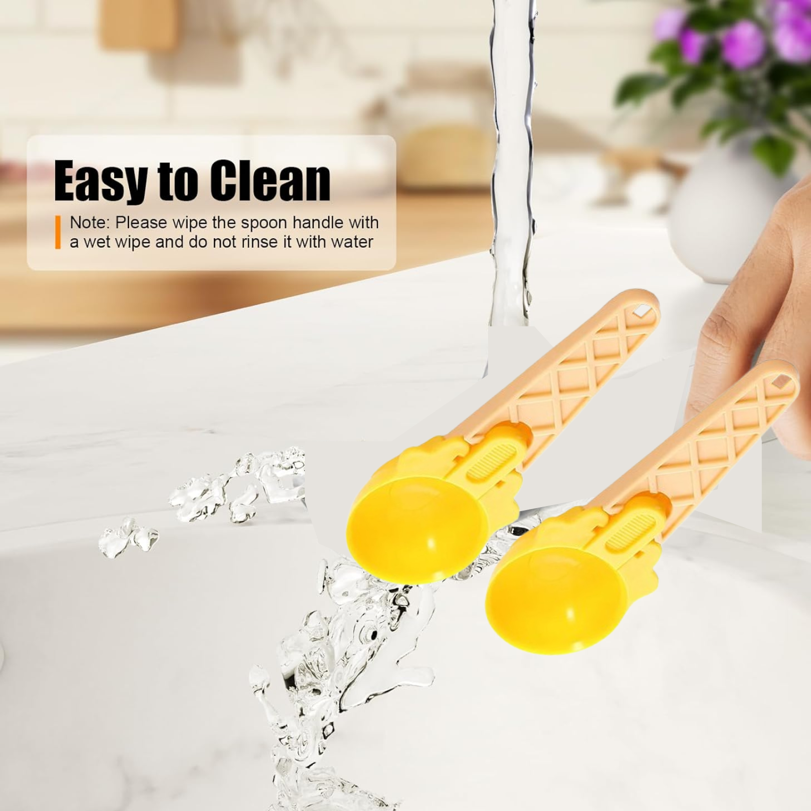 2-Piece Plastic Ice Cream &amp; Watermelon Scooper with Trigger Dipper