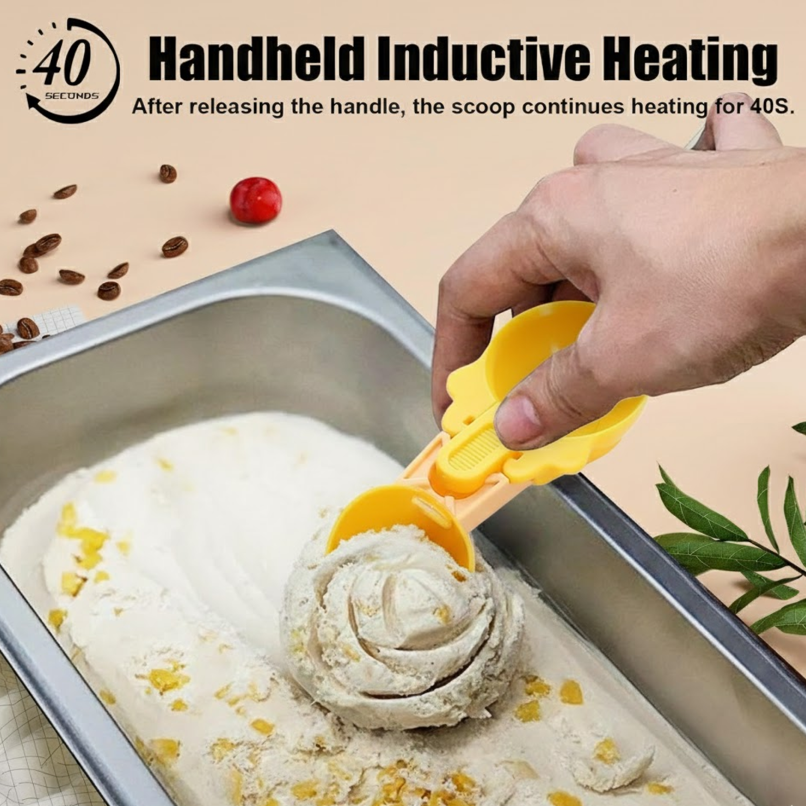 2-Piece Plastic Ice Cream &amp; Watermelon Scooper with Trigger Dipper