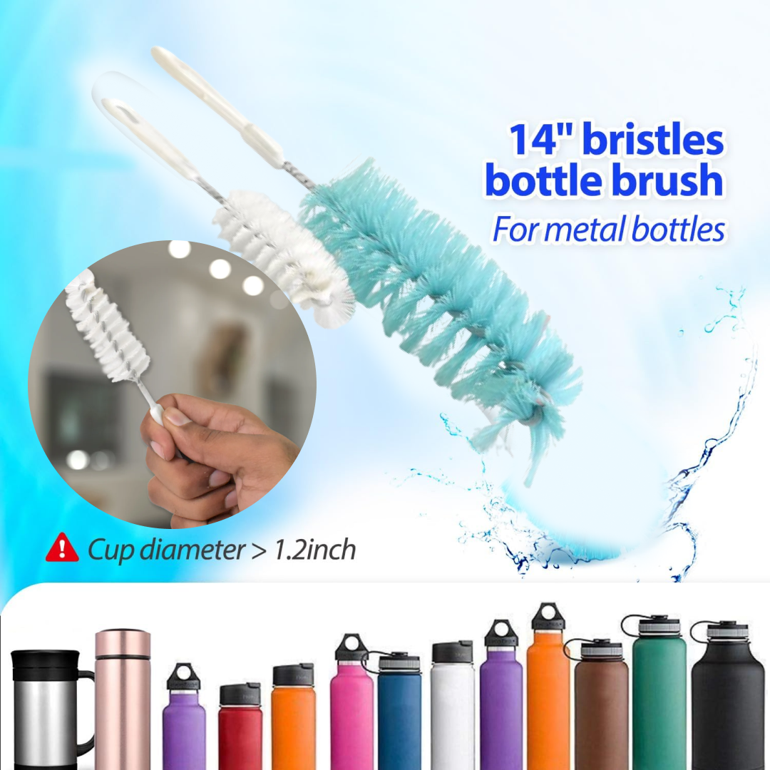 Long Handle Bottle Brush for Jars, Bottles &amp; Containers Cleaning
