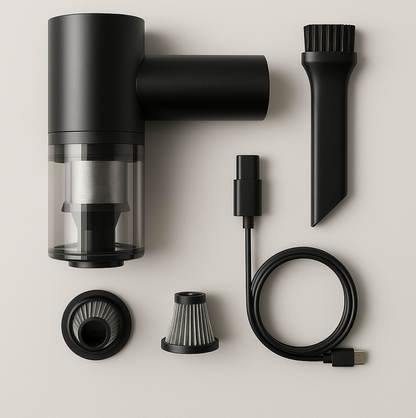 2 in 1 Wireless Vacuum Cleaner – 120W Handheld USB Rechargeable for Home &amp; Car (1 Pc)