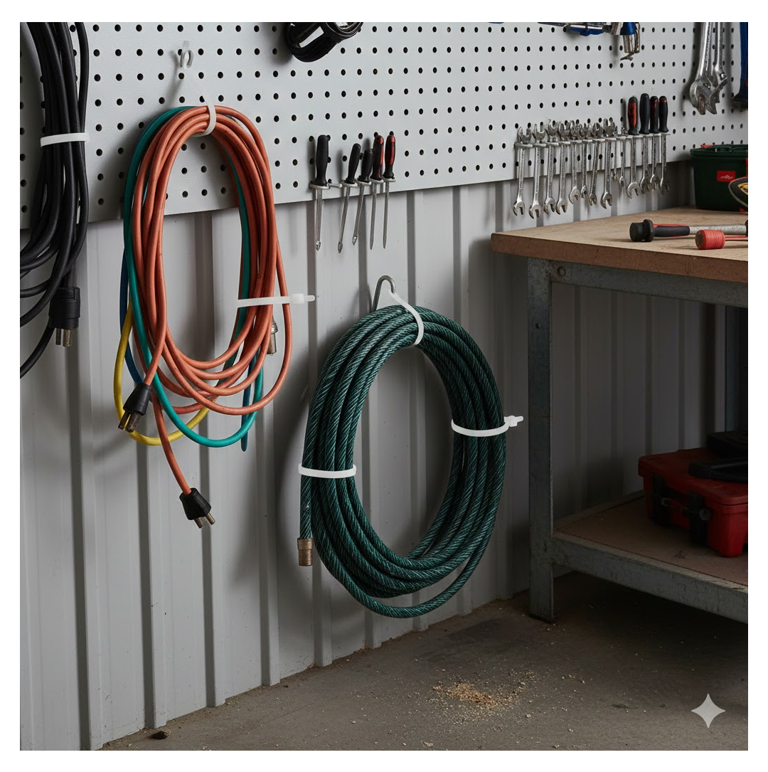 3.2×200 MM Nylon Self-Locking Cable Ties – Heavy Duty Zip Wire Tie (Pack of 100, Black)