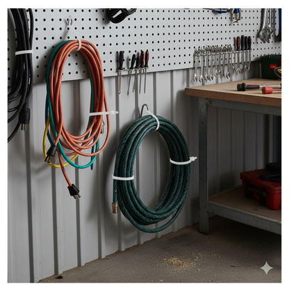 3.2×200 MM Nylon Self-Locking Cable Ties – Heavy Duty Zip Wire Tie (Pack of 100, Black)