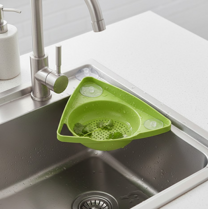 Corner Sink Strainer For Draining Kitchen Waste In Sinks And Wash Basins.