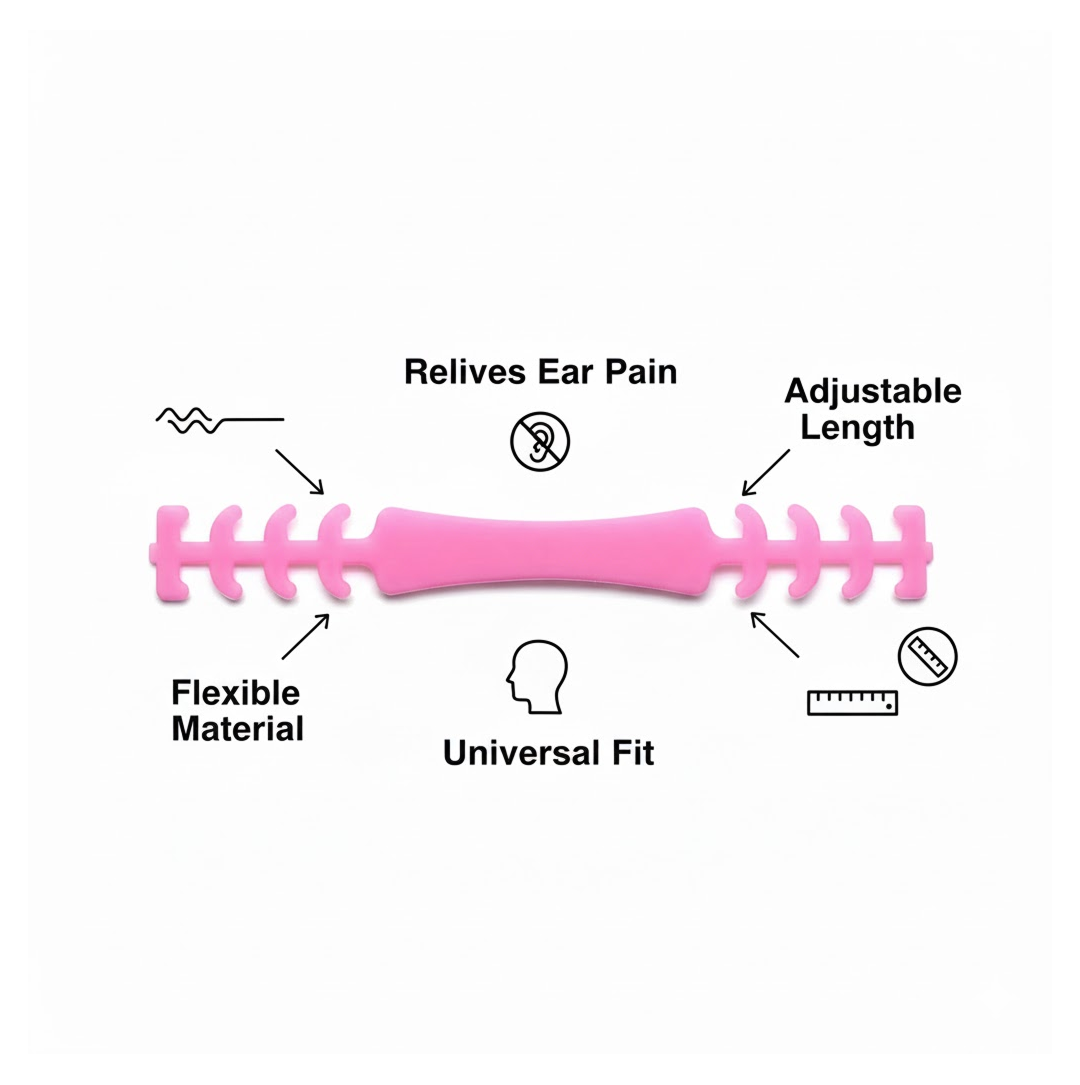 Mask Extension Belt – Strap for Reducing Ear Pain from Extended Mask Use (1 Pc)