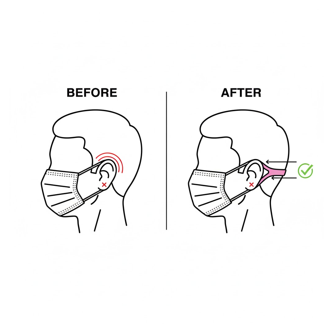 Mask Extension Belt – Strap for Reducing Ear Pain from Extended Mask Use (1 Pc)