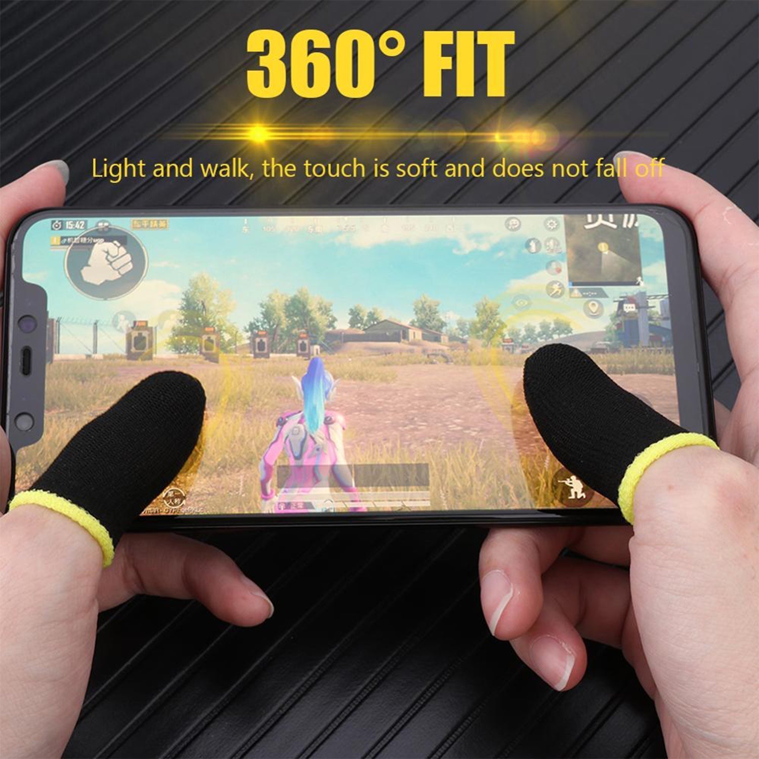 Thumb &amp; Finger Sleeve for Mobile Game, Pubg,Cod,Freefire (1Pair only)
