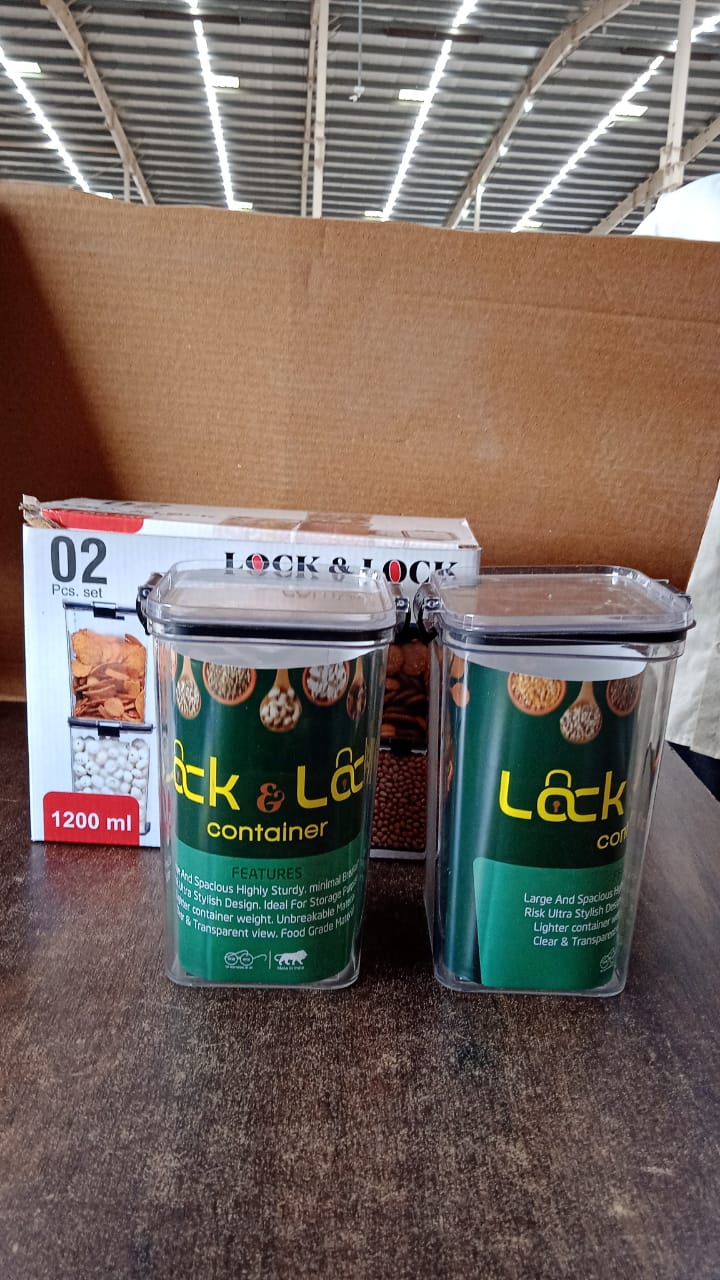 1200 ML Airtight Lock &amp; Lock Food Storage Container Set – 2 Piece