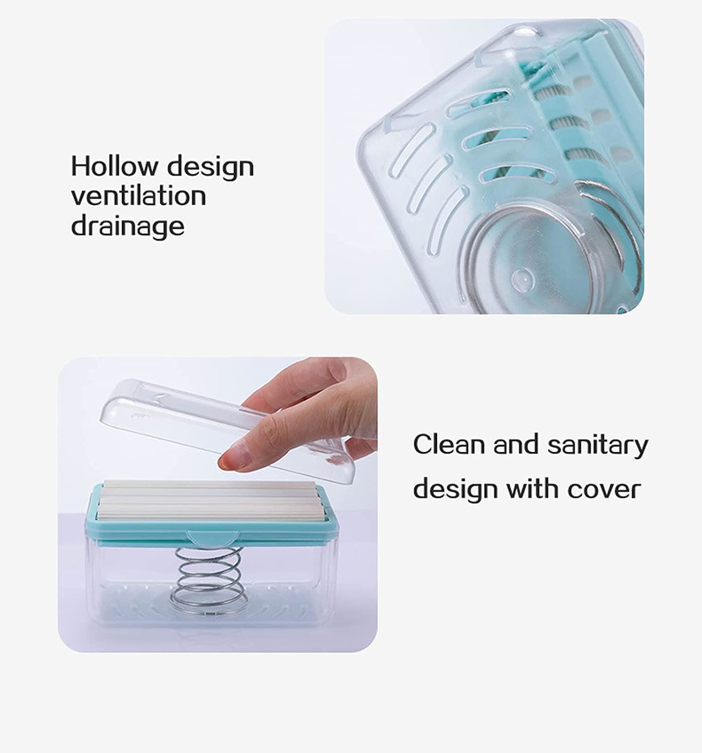 2-in-1 Portable Soap Dish &amp; Dispenser: Roller, Drain Holes, Foaming