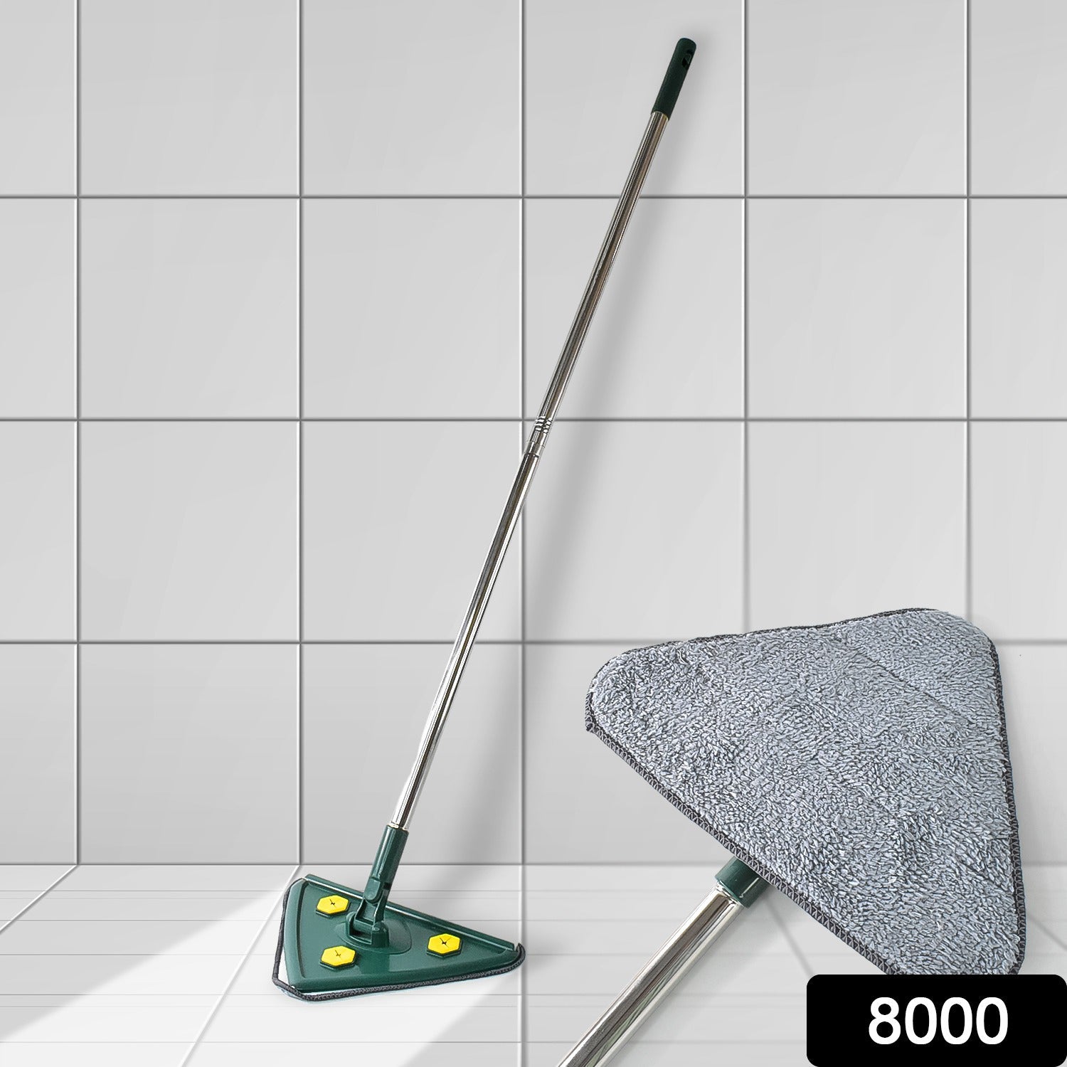 2-in-1 Extendable Triangle Mop – 360° Rotating Telescopic Mop (1 Pc)