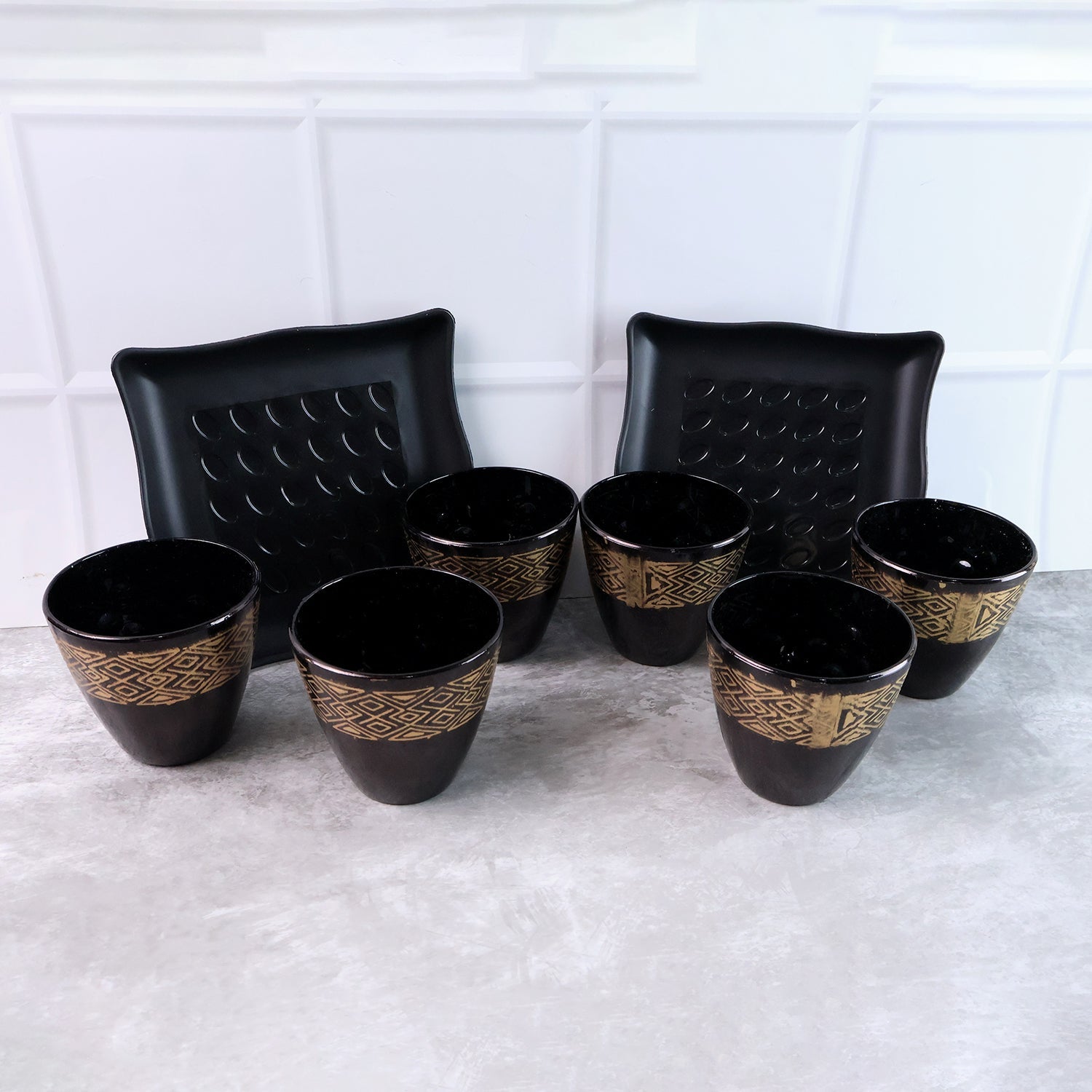 2 Bowl &amp; 6 Glass Snake Set ( 8 Pc Set )