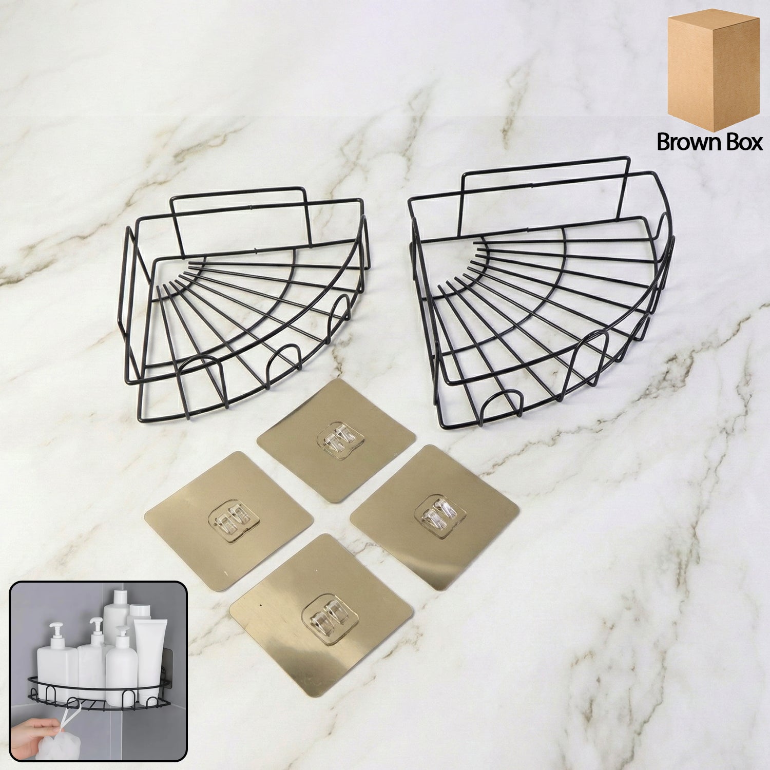 2 Pc Shower Caddy Corner for holding and storing various household stuffs and items etc.