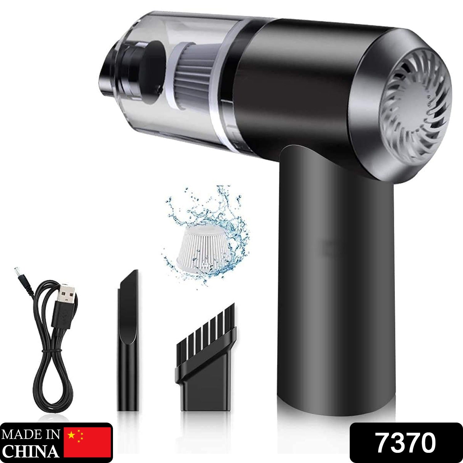 2 in 1 Wireless Vacuum Cleaner – 120W Handheld USB Rechargeable for Home &amp; Car (1 Pc)