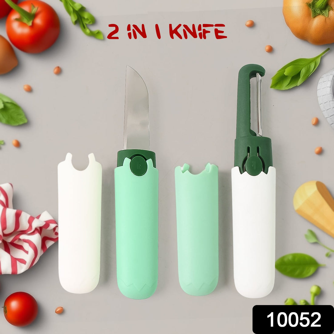 2-in-1 Multifunctional Knife &amp; Sawtooth Peeler for Fruits and Vegetables